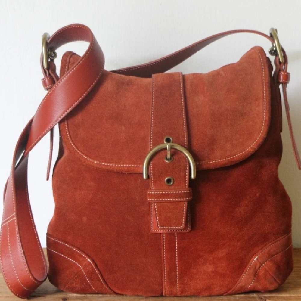 SOLD - Vintage COACH "Soho" Suede Burnt Orange Bag  No.G3S-9482  - SOLD